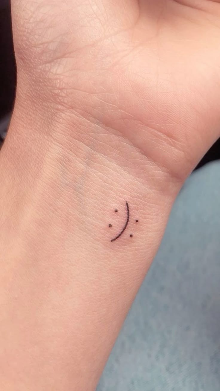 Tiny Smiley Face Wrist Tattoo Tattoo Design