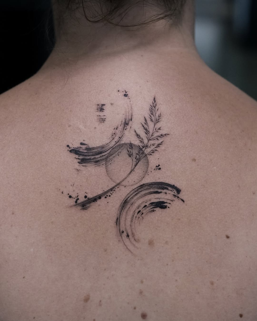 Artful blend of nature and abstract geometry Tattoo Design