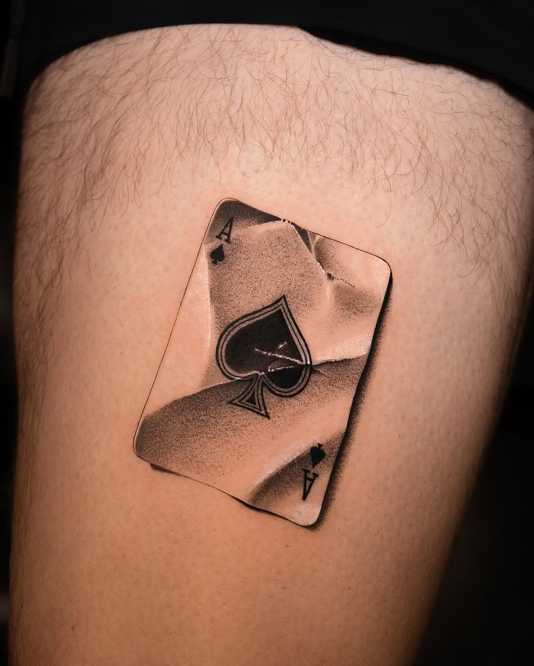 Stylish Ace of Spades Minimalist Tattoo Tattoo Design
