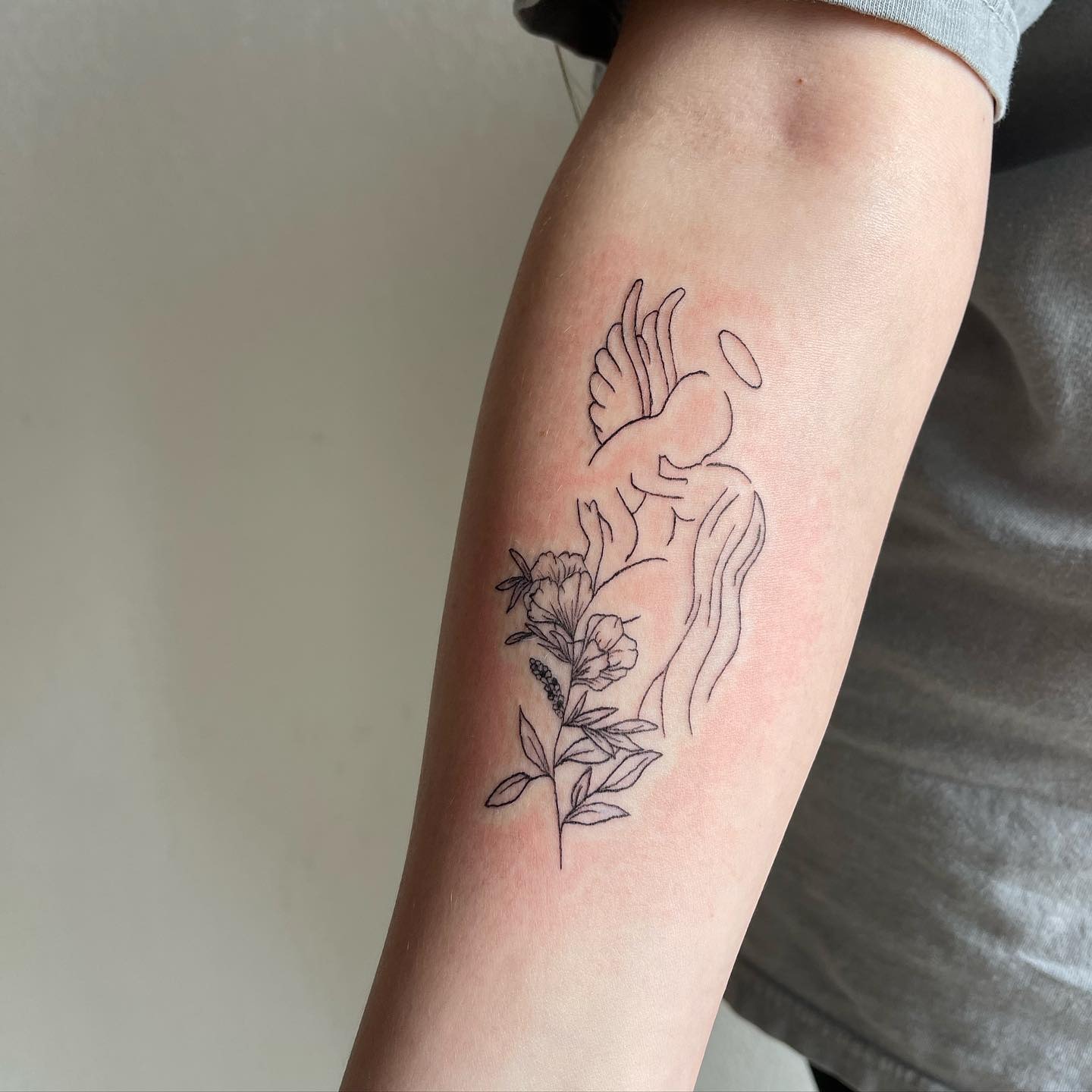 Angel Mother Holding Baby Miscarriage Tattoo Tattoo Design