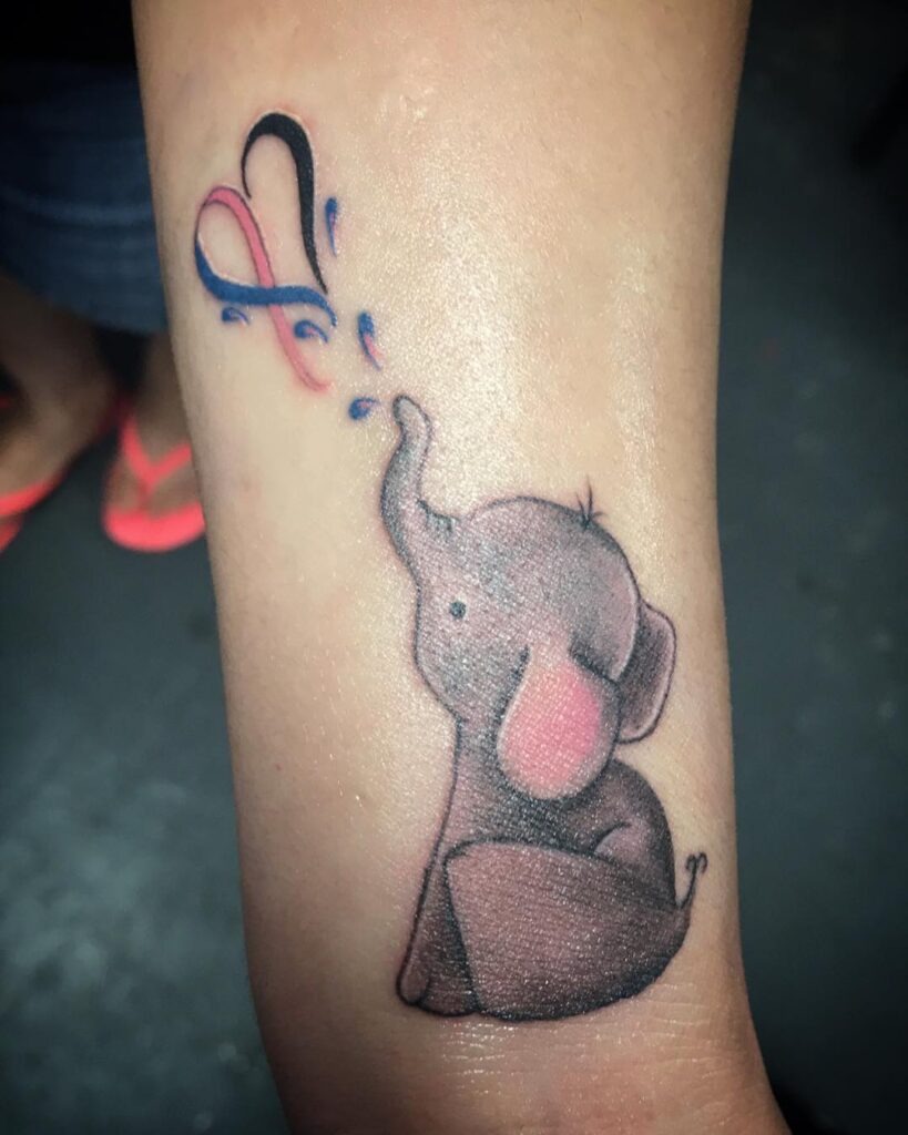Baby Elephant Miscarriage Awareness Tattoo Tattoo Design