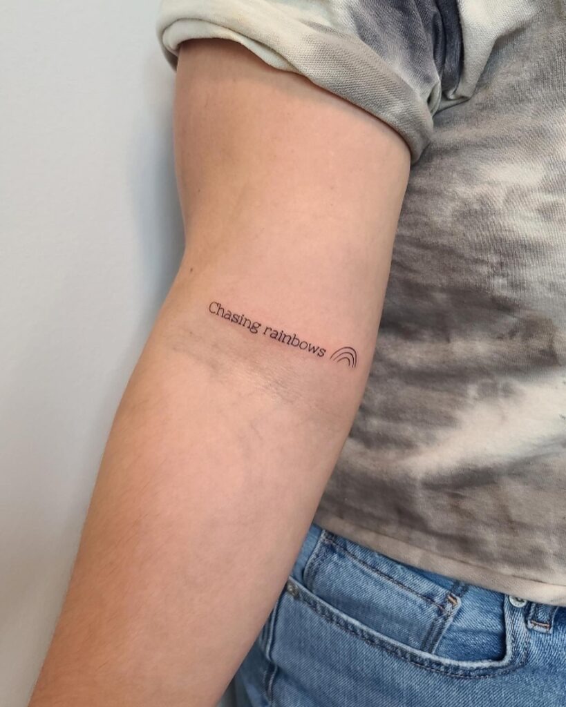 Chasing Rainbows Minimalist Tattoo Tattoo Design