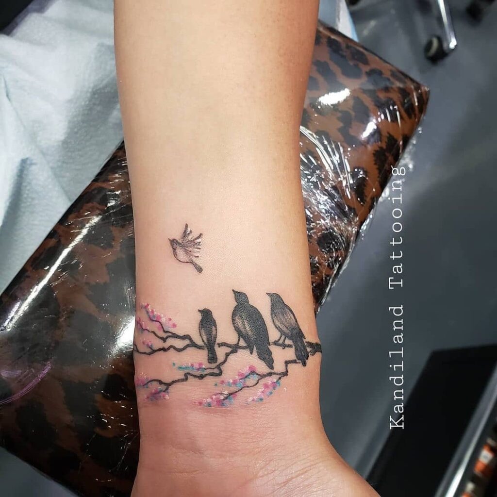 Flying Bird Family Miscarriage Tattoo Tattoo Design