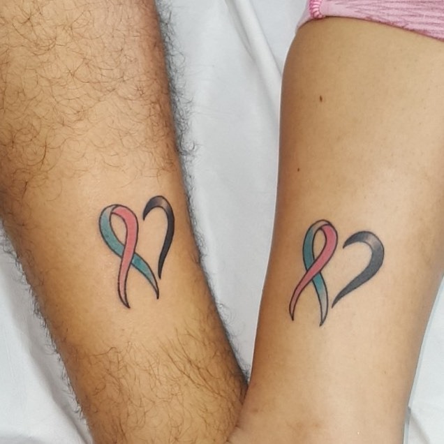 Matching Miscarriage Awareness Ribbon Tattoos Tattoo Design