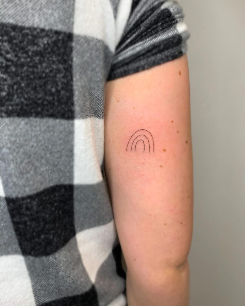 Minimalist Rainbow Baby Tattoo Tattoo Design