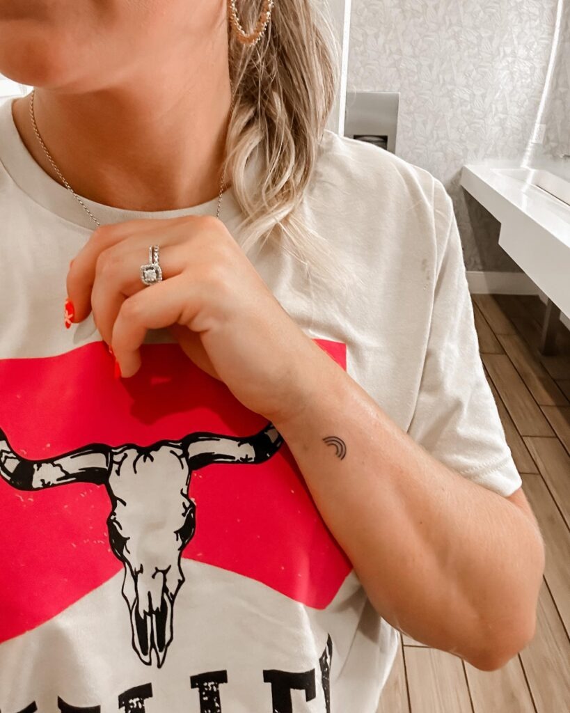 Minimalist Rainbow Miscarriage Tattoo Tattoo Design