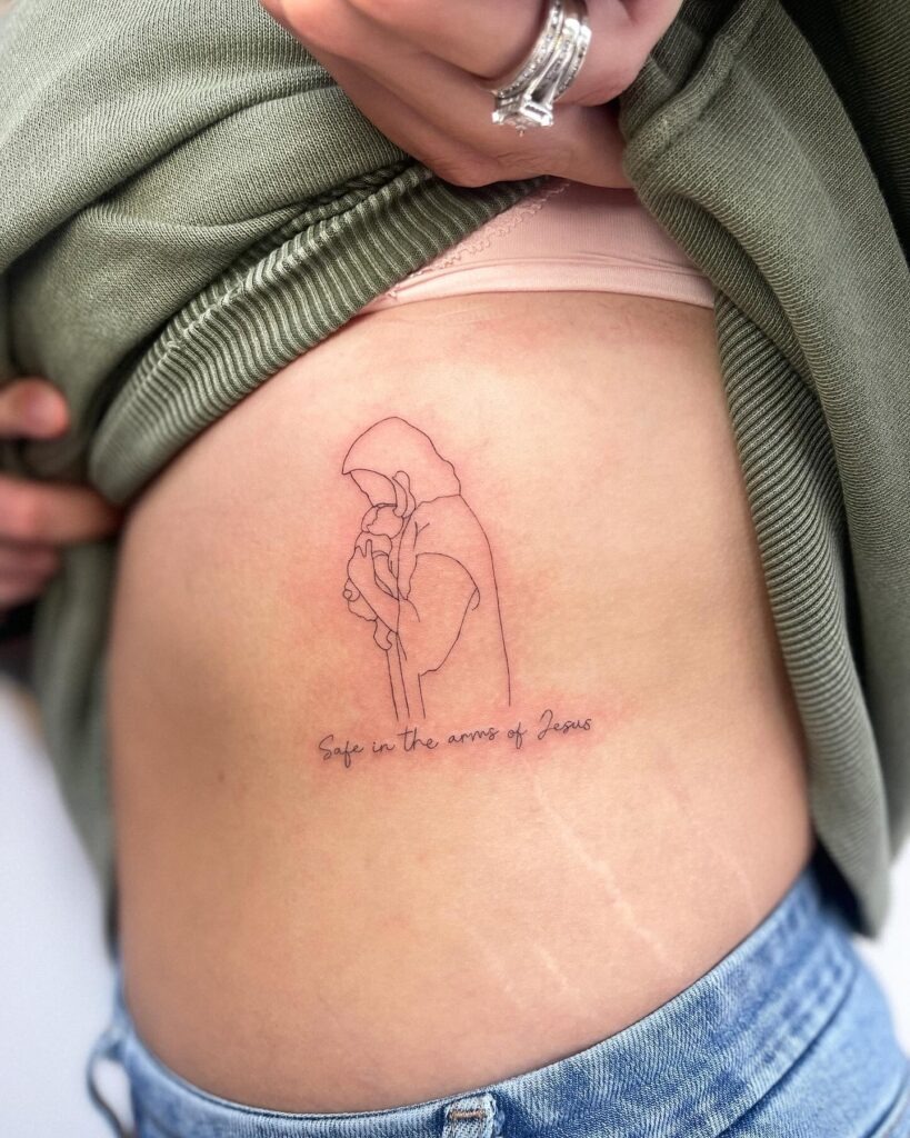 Safe in the Arms of Jesus Miscarriage Tattoo Tattoo Design