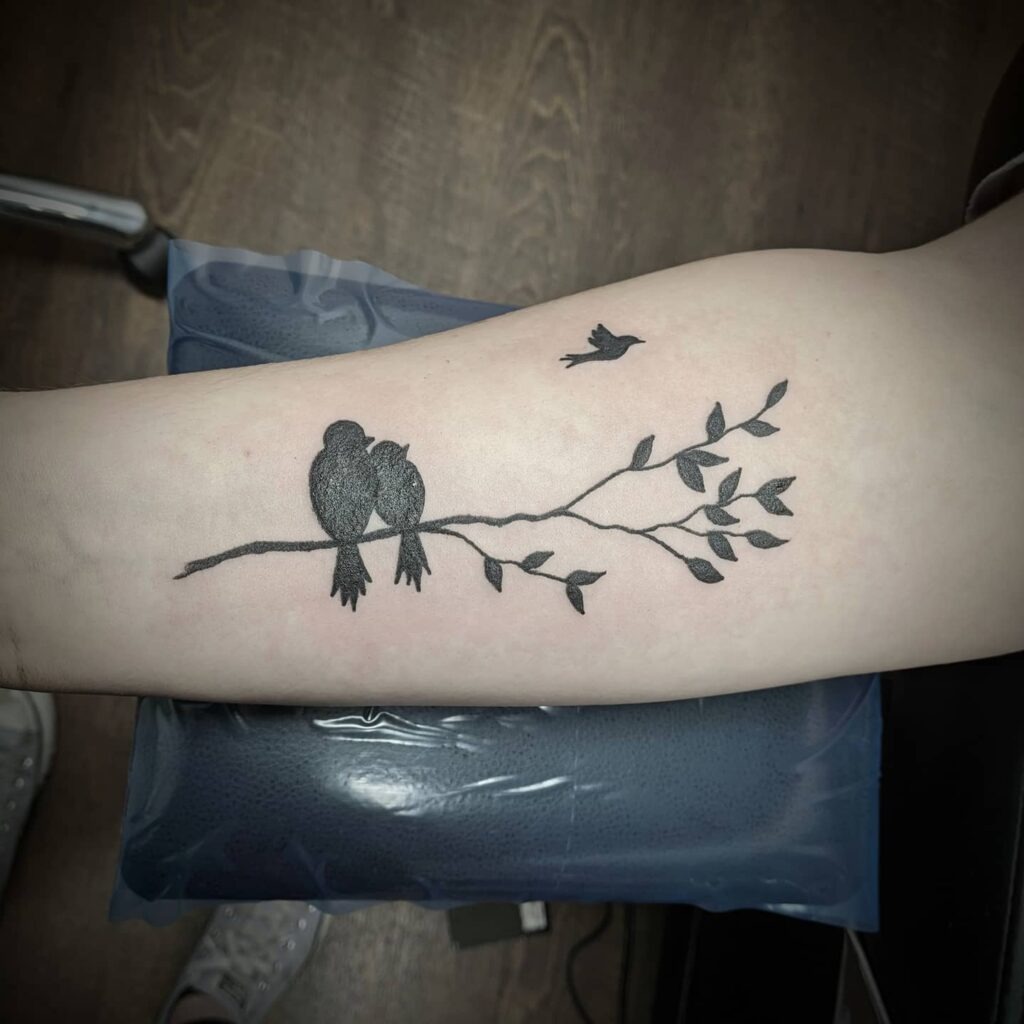 Three Birds on a Branch Miscarriage Tattoo Tattoo Design