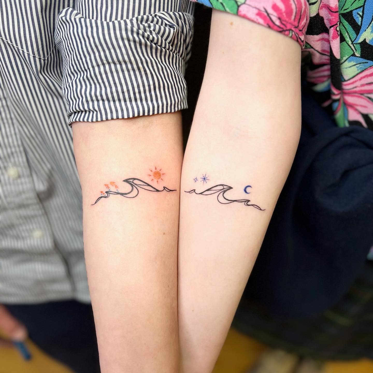 Matching Angel Wing Tattoos for Mother and Daughter Tattoo Design