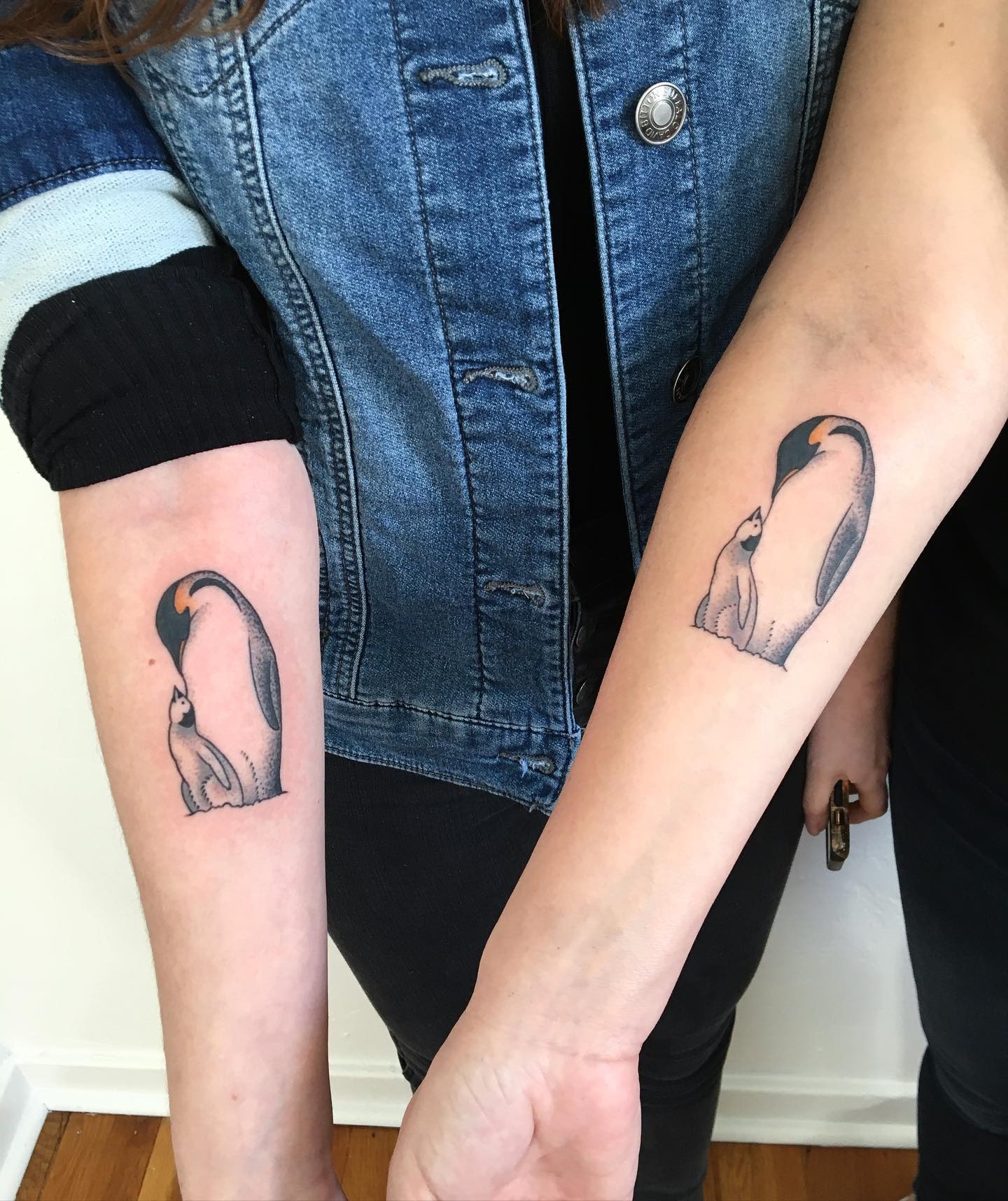 Matching Fingerprint Heart Tattoos for Mother and Daughter Tattoo Design