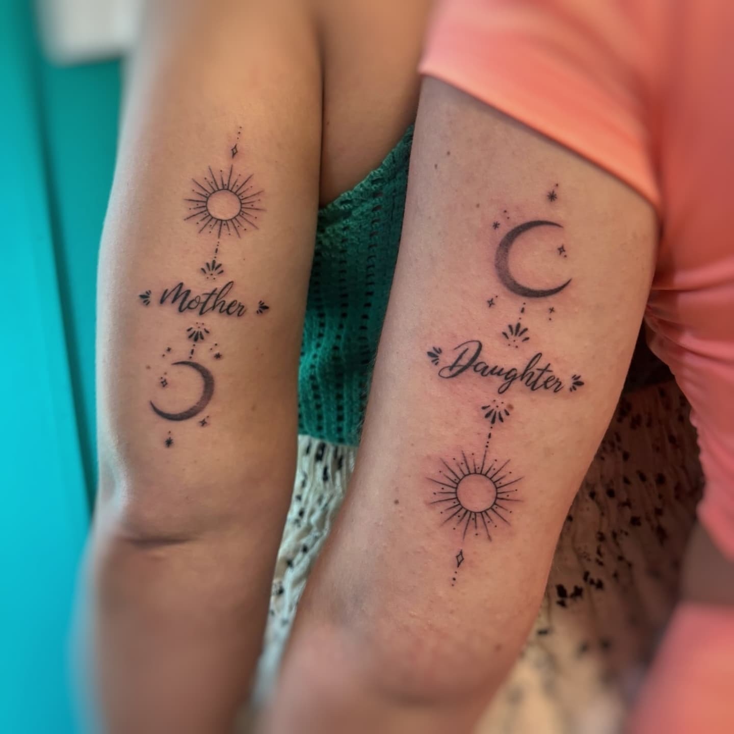Matching Lioness Tattoos with "She Gave Me Life" and "She Gave Me Purpose" Tattoo Design