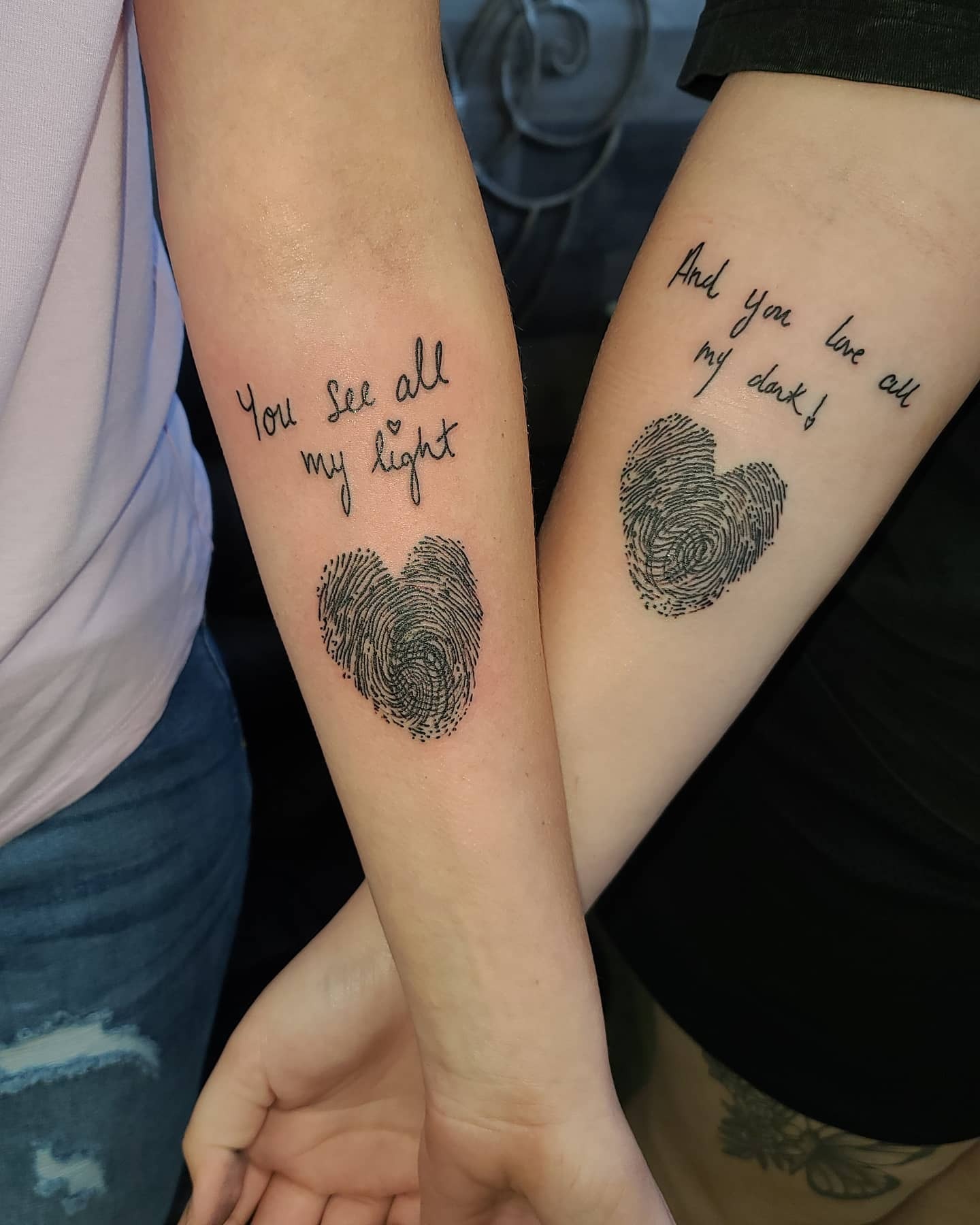 Matching Lotus Flower Tattoos for Mother and Daughter Tattoo Design