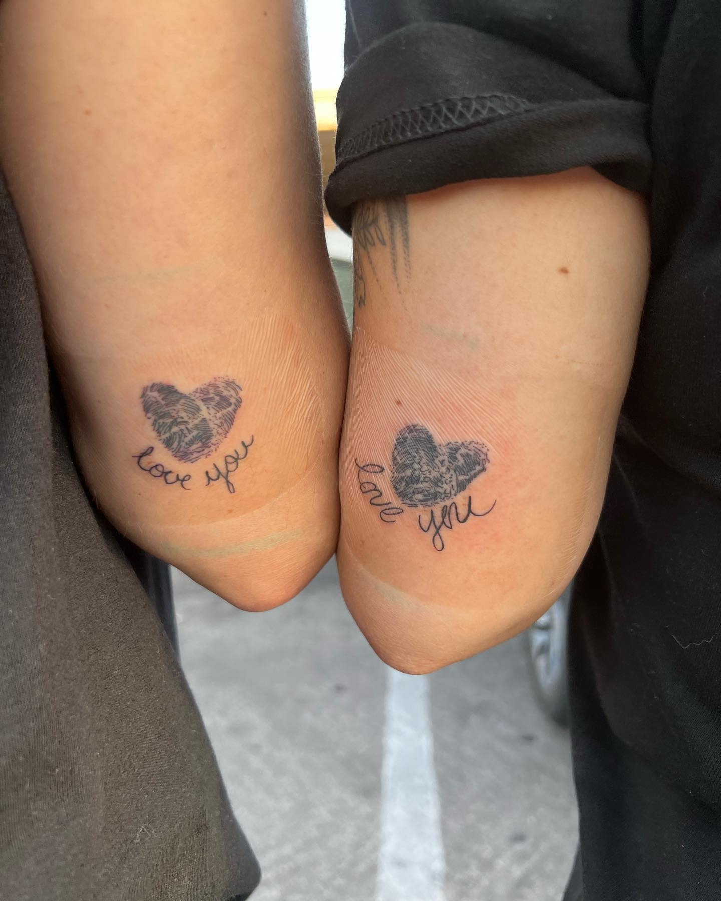 Matching Minimalist Mickey Tattoos for Family Bond Tattoo Design