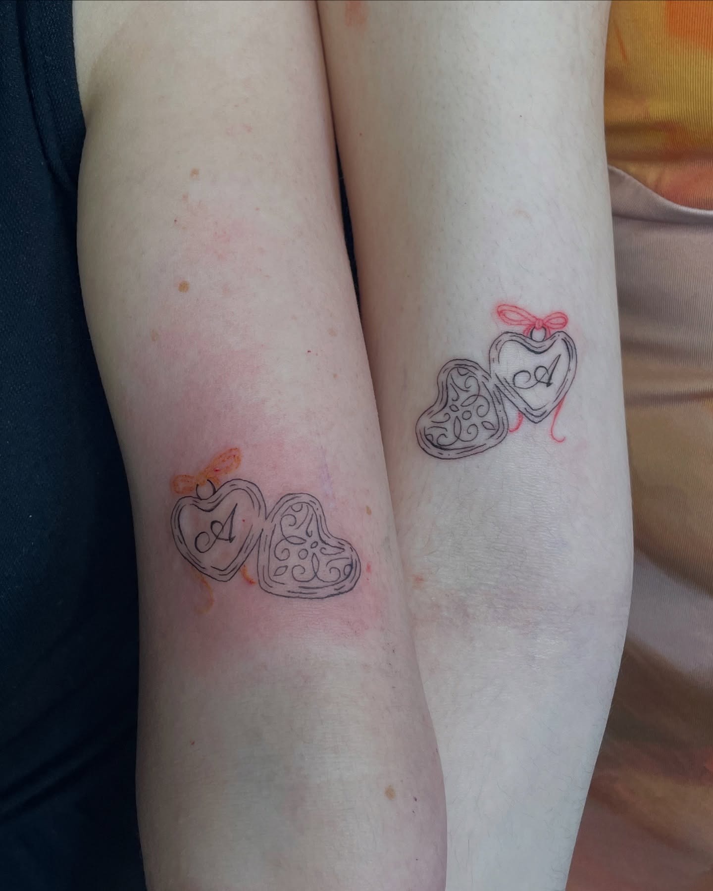 Matching Moon Phase Tattoos for Mother and Daughter Tattoo Design