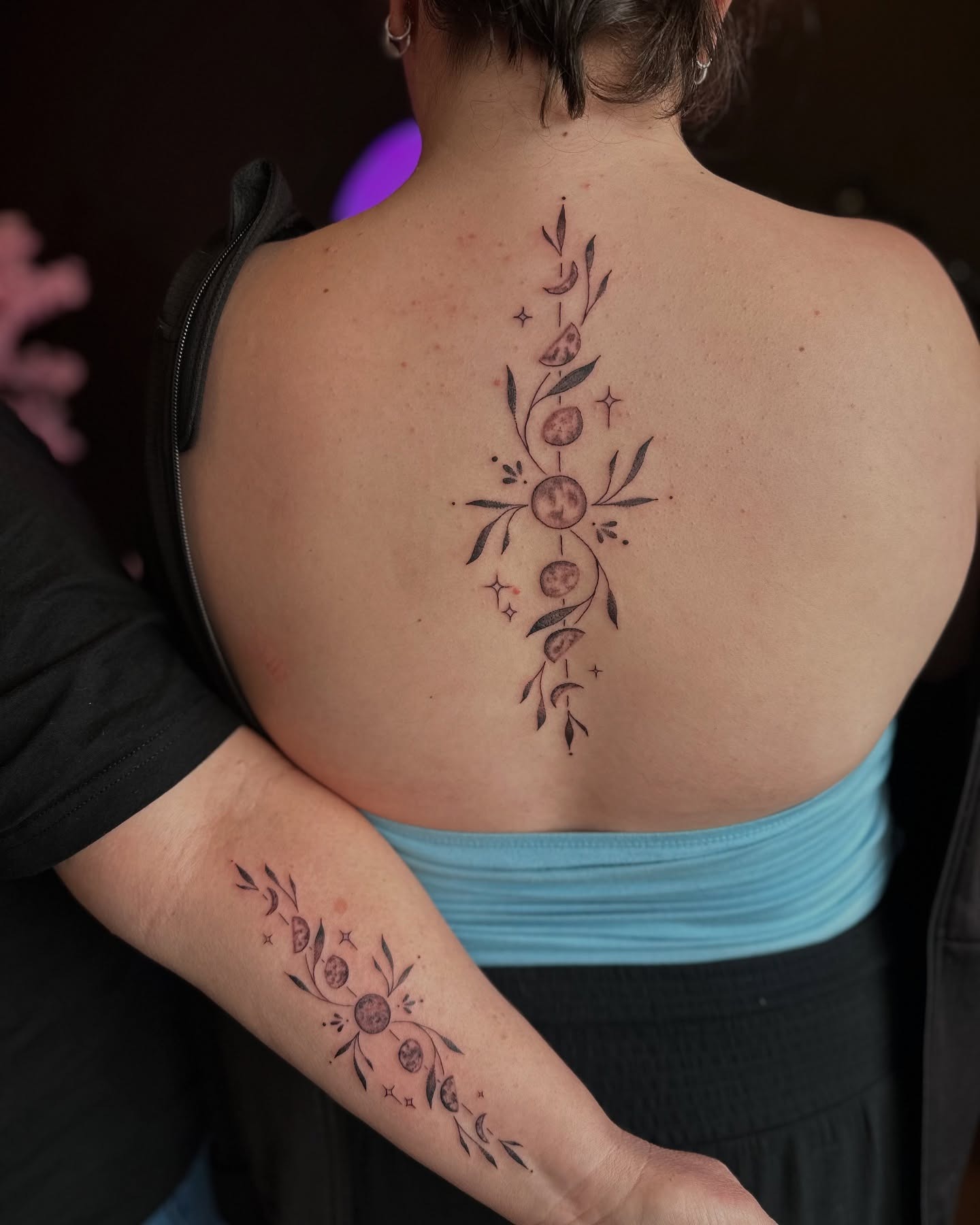 Matching Penguin Tattoos Representing Mother and Child Bond Tattoo Design