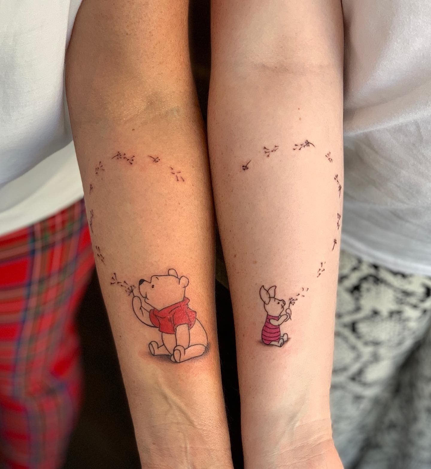 Matching Wave Tattoos with Sun and Moon for Mom and Daughter Tattoo Design