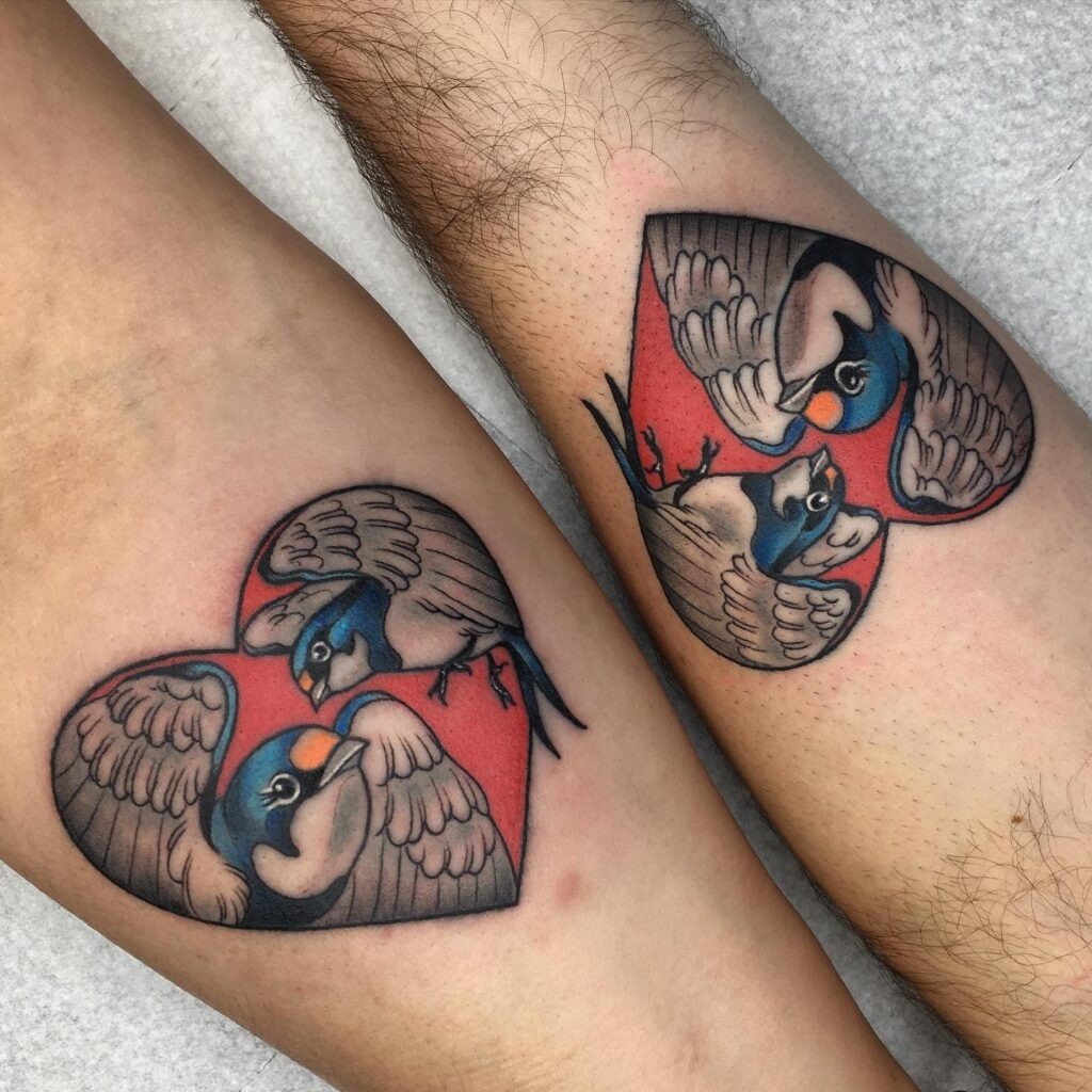 Cute Little Penguins Tattoo Design