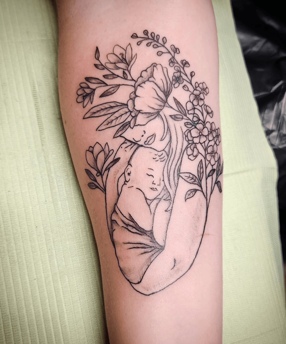 Filled & Outlined Roses Tattoo Design