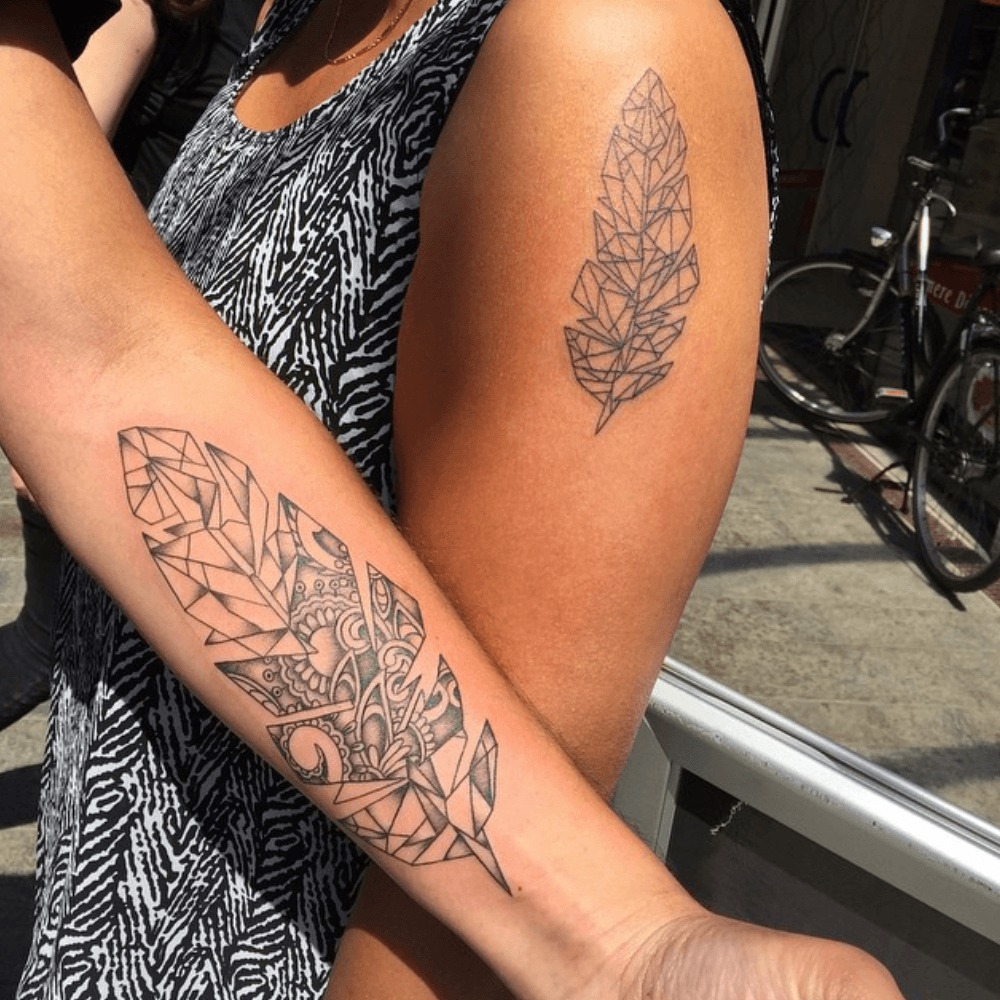 Fingerprint Shaped Hearts Tattoo Design
