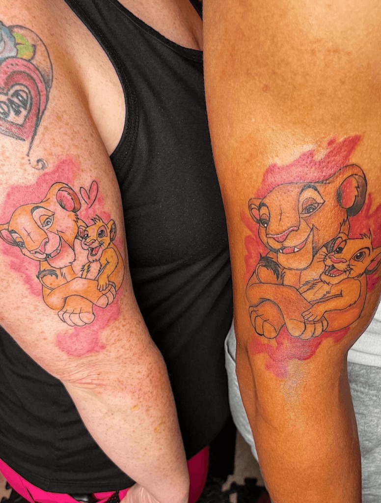 Mom & Baby Elephant Tattoo Design