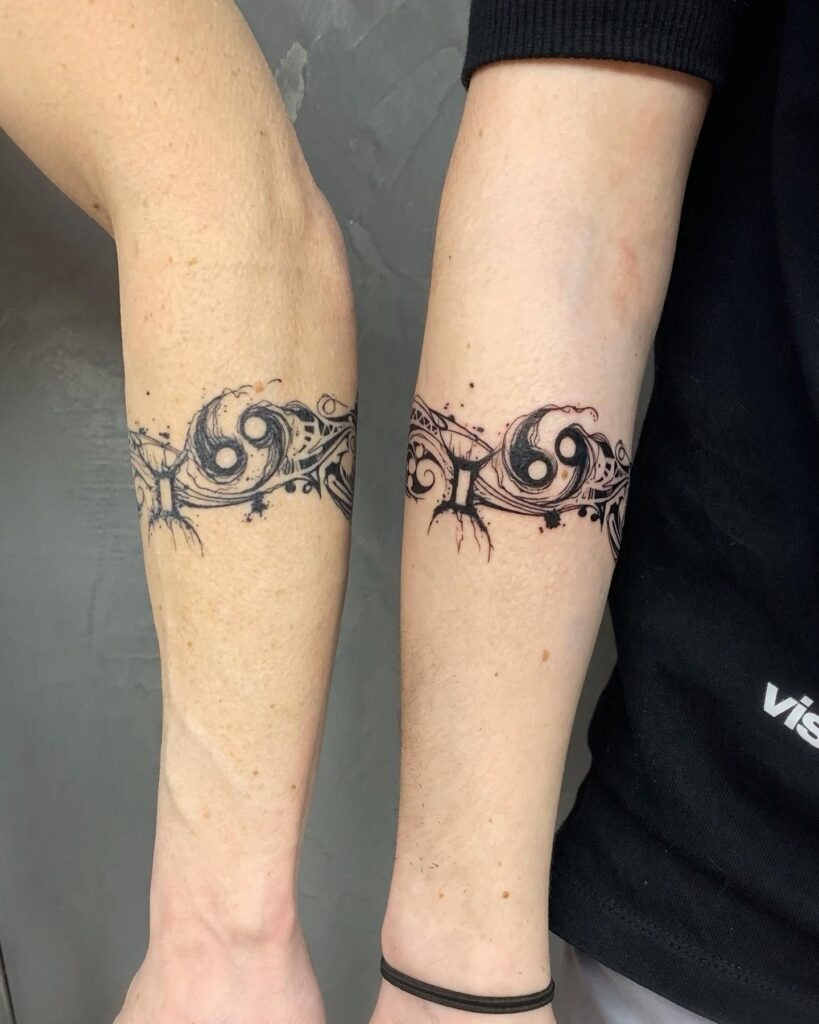 Mother and Son Sitting Together Tattoo Tattoo Design