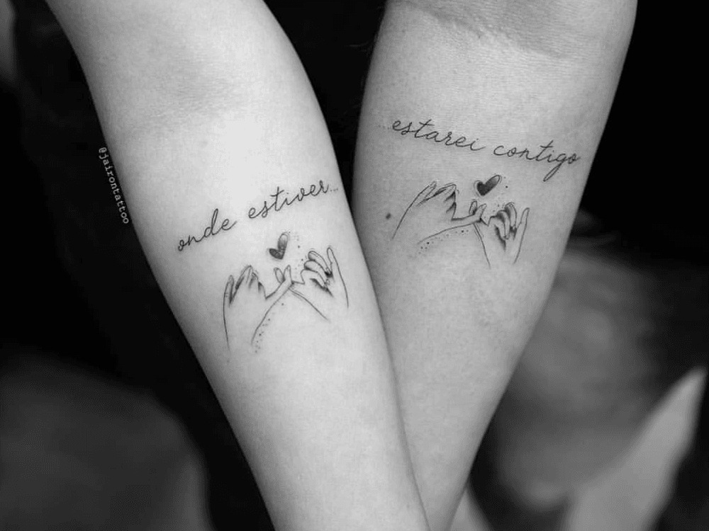 Mother-Son Matching Paw Print Quote Tattoo Tattoo Design