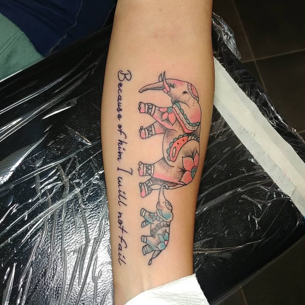 Mother-Son Tree of Life Piece Tattoo Design