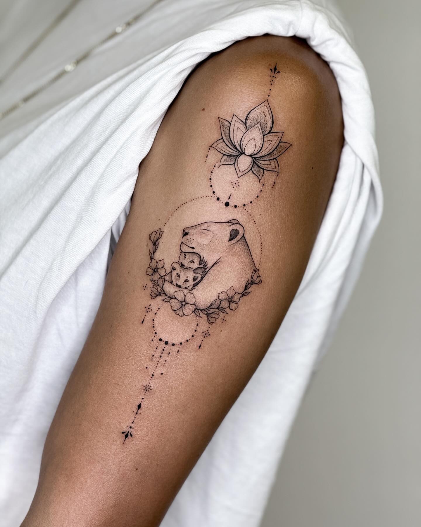 Lioness and Cubs Tattoo Tattoo Design