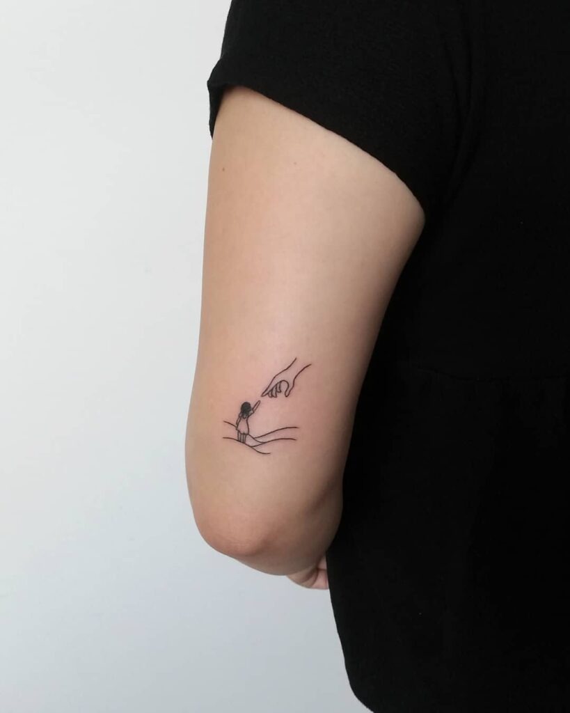 Mother and Child Holding Hands Tattoo Tattoo Design