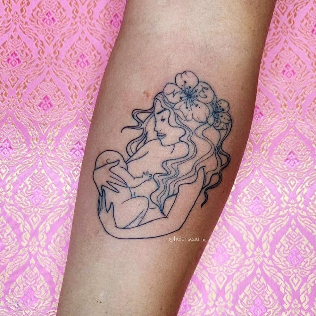 Mother’s Loving Embrace Tattoo Tattoo Design