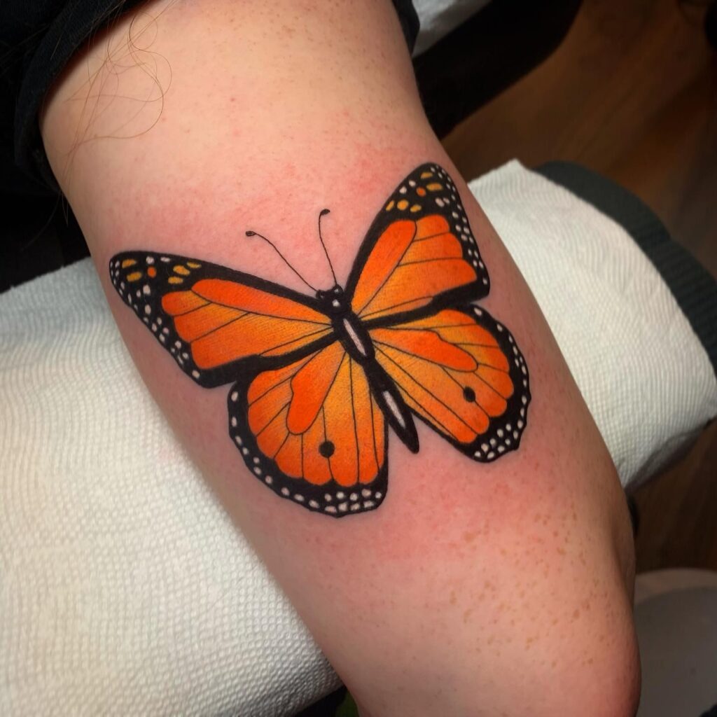 Bold Monarch Butterfly Tattoo Tattoo Design