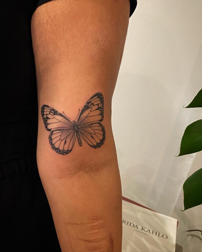 Monarch Butterfly Tattoo Above Elbow Tattoo Design