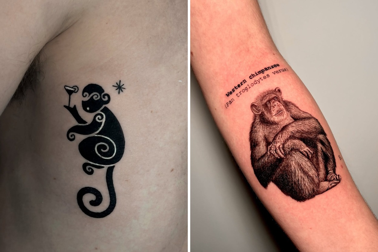 28+ Monkey Tattoo Ideas & Inspiration Featured Lookbook Collage