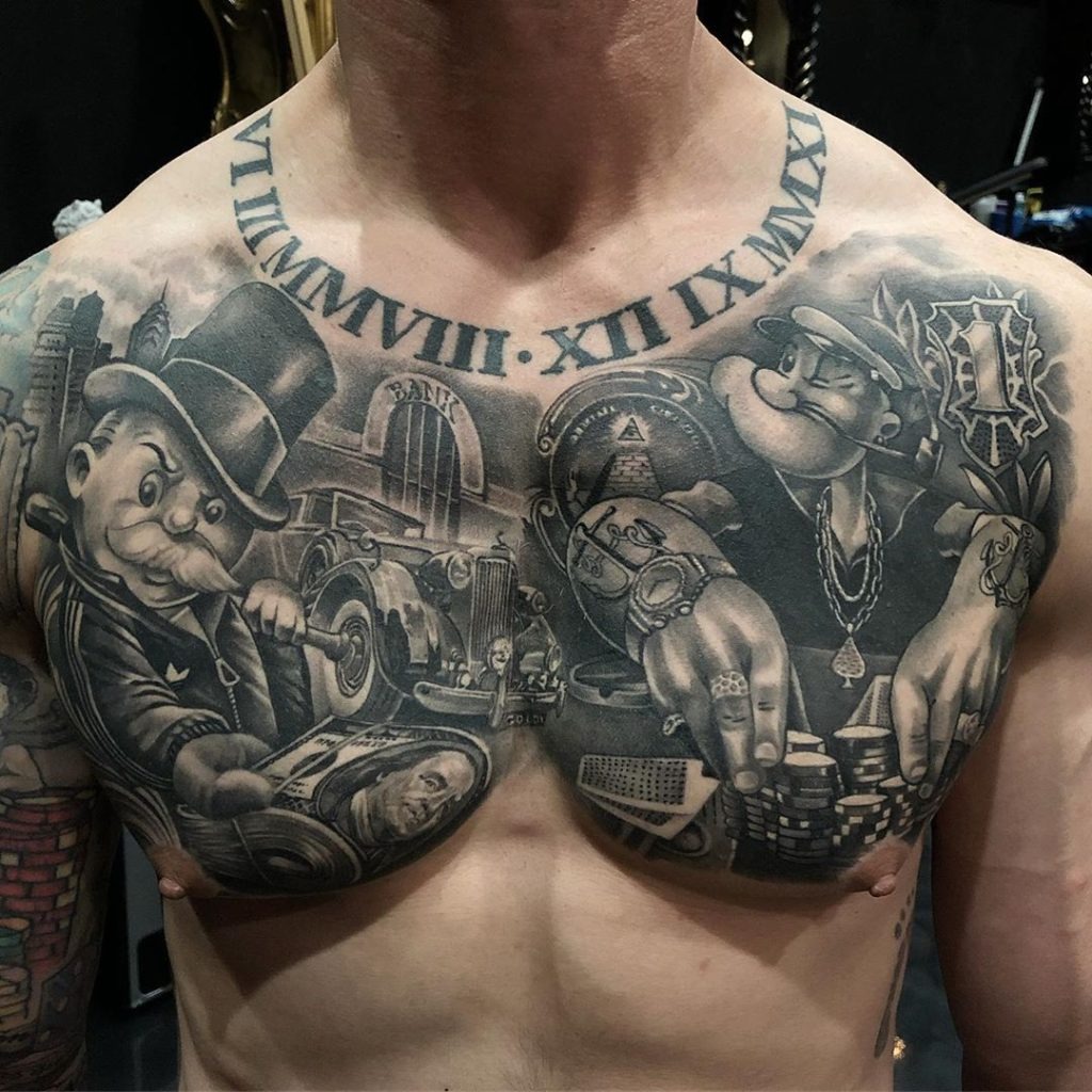 Classic Board Game Go Design Tattoo Design