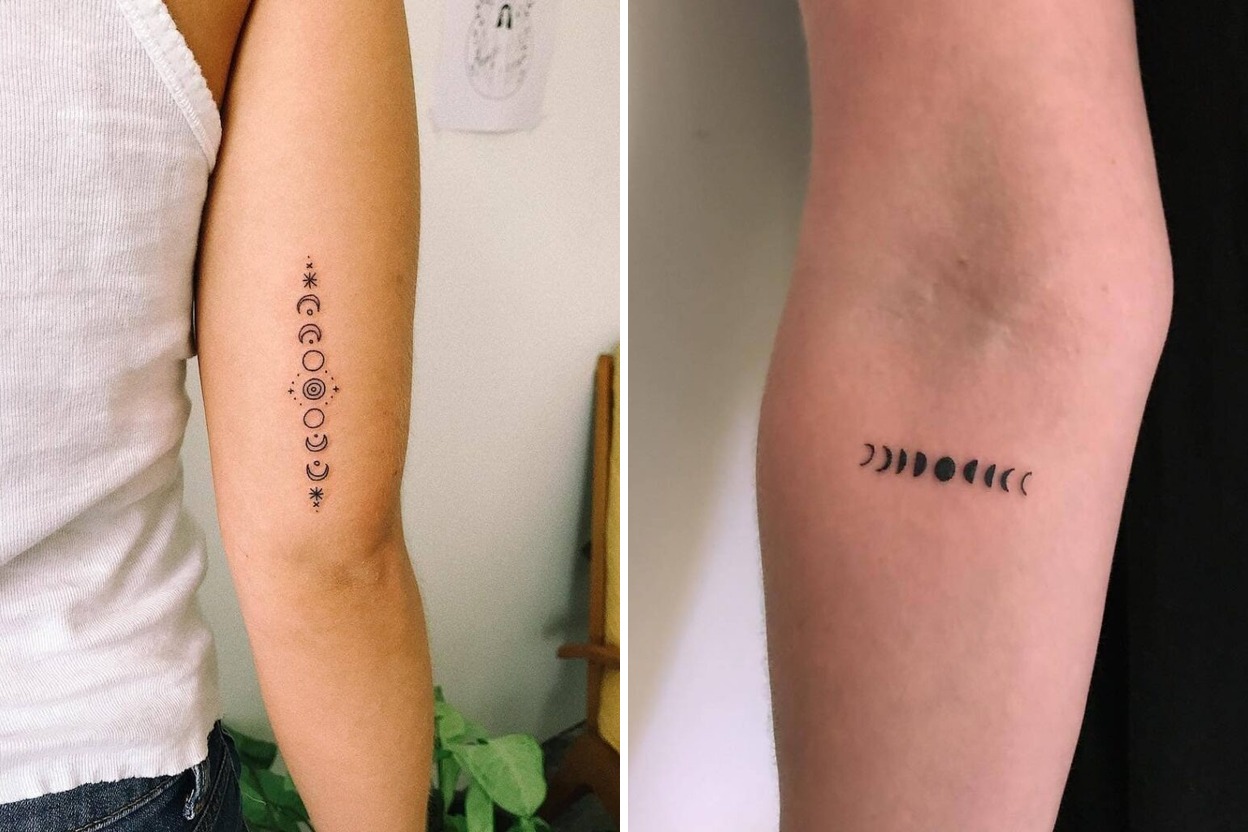 57+ Moon Phases Tattoo Ideas That Are Mystical and Beautiful Featured Lookbook Collage