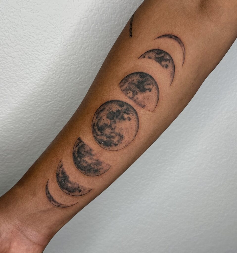 Forearm Moon Phases Tattoo Tattoo Design