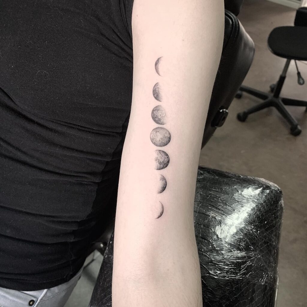 Minimal Arm Moon Phases Tattoo Tattoo Design