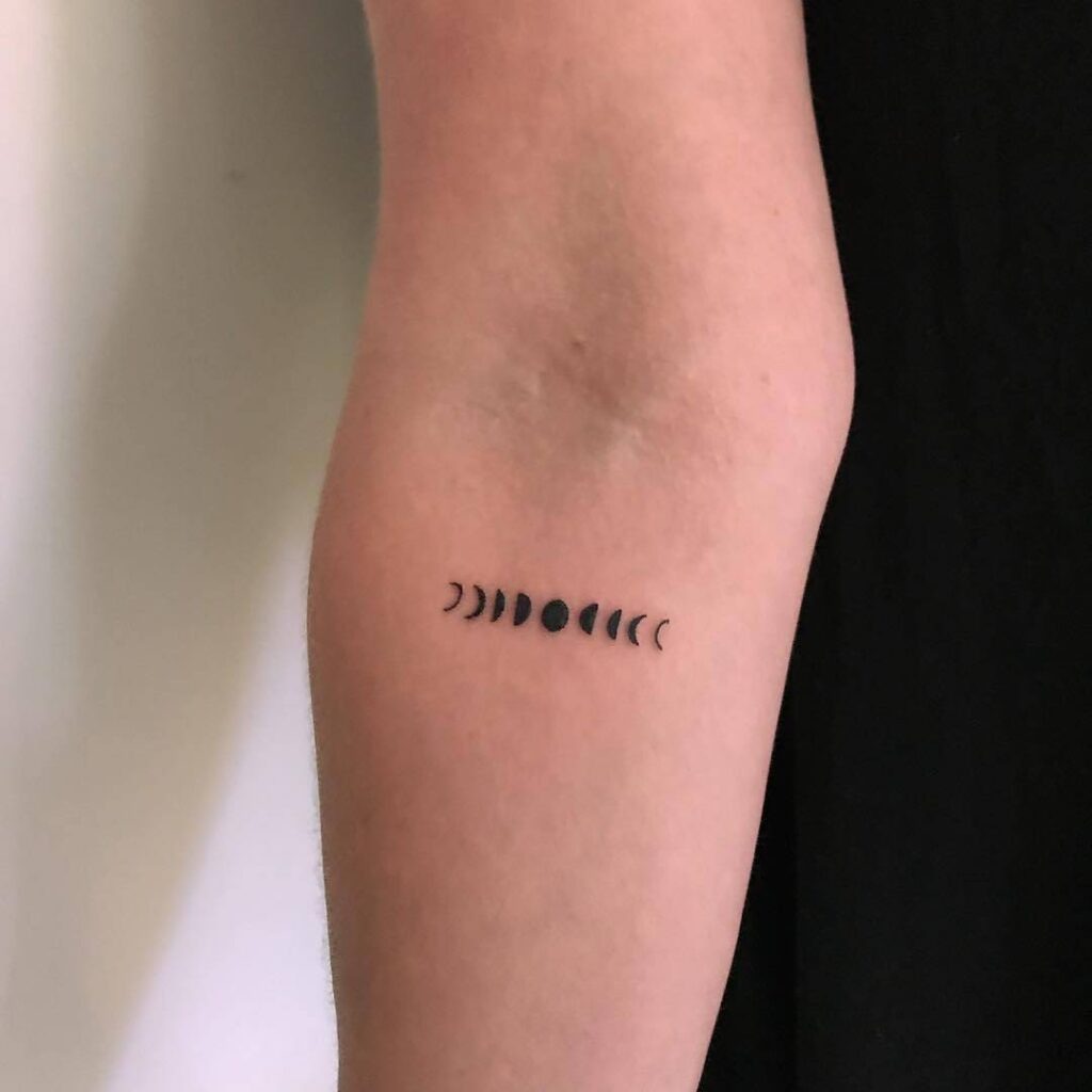 Small Moon Phases Arm Tattoo Tattoo Design
