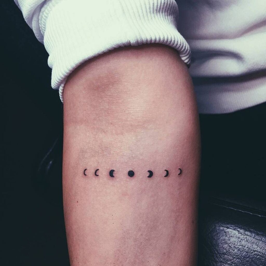 Tiny Moon Phases Tattoo Tattoo Design