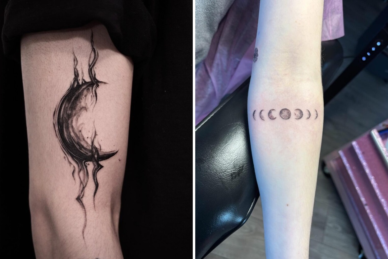 65+ Moon Tattoo Ideas For a Mystical Look Featured Lookbook Collage