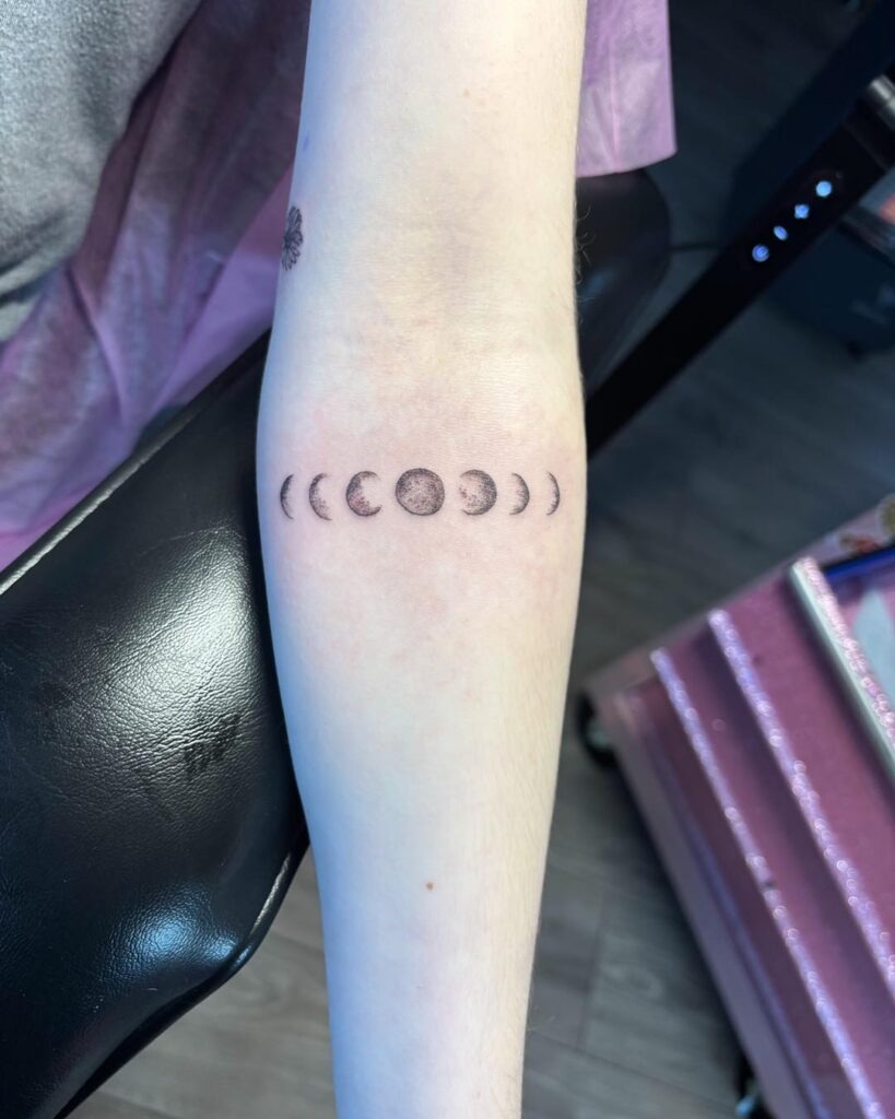 Minimalist Moon Phases Tattoo Tattoo Design