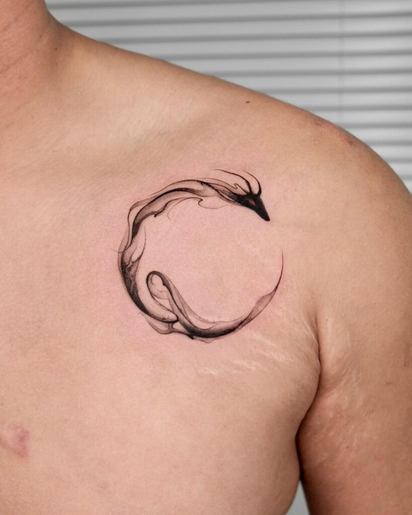 Phoenix Crescent Moon Tattoo Tattoo Design