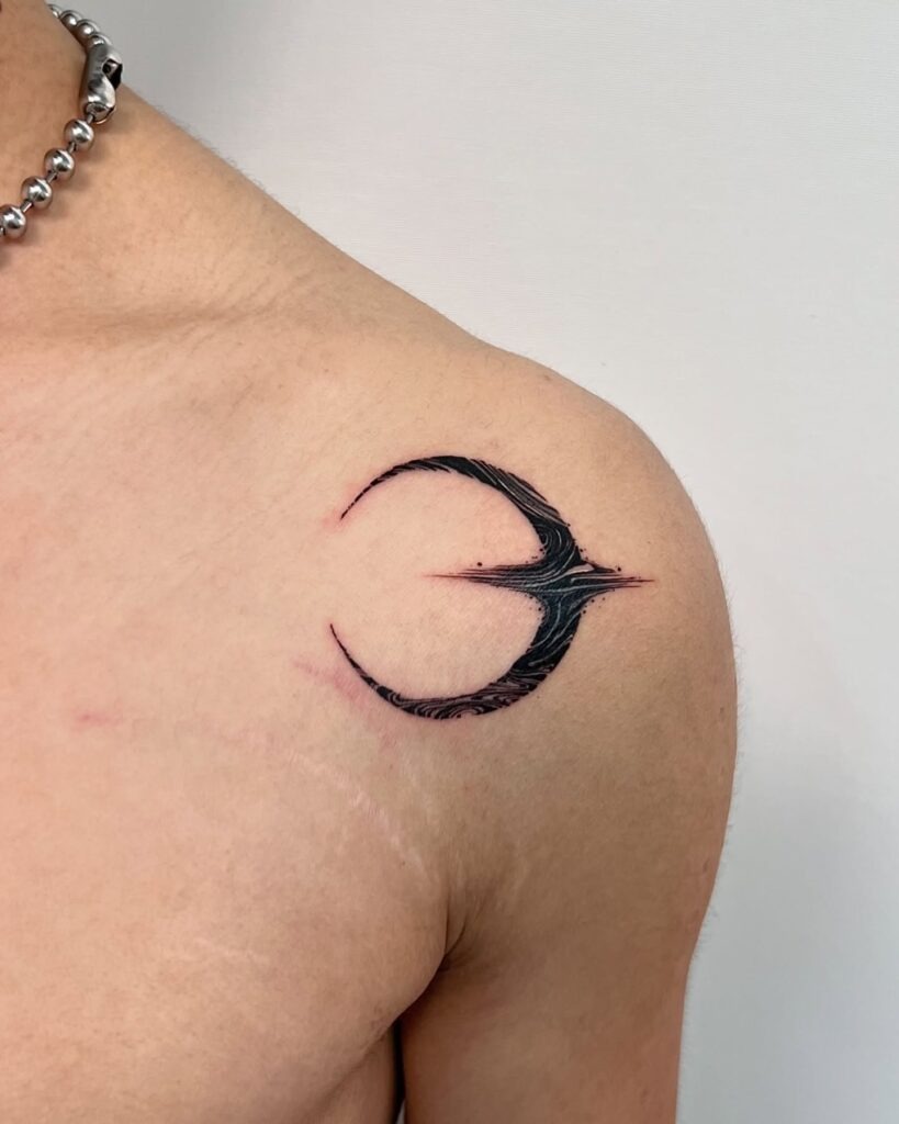 Sharp Crescent Moon Tattoo Tattoo Design