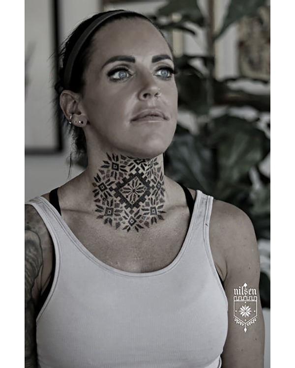 Black and White Mosaic Mandala Arm Tattoo Tattoo Design