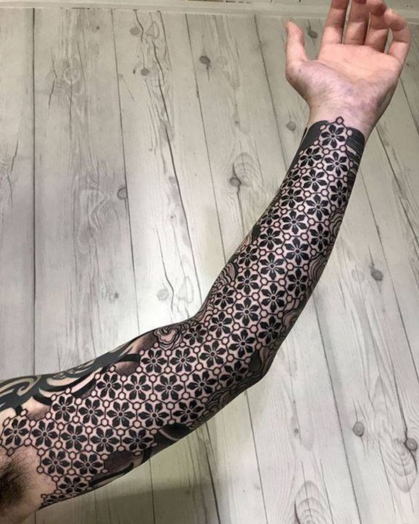 Black and White Mosaic Tattoo with Eye Mosaic Tattoos Tattoo Design