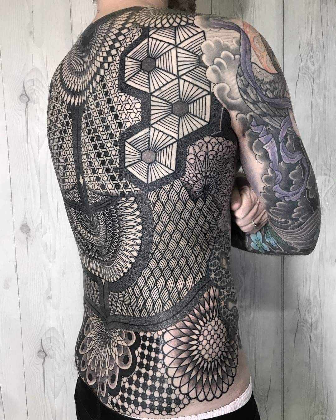 Chest, Arms, and Neck Mosaic Medley Tattoo Mosaic Tattoo Design Tattoo Design