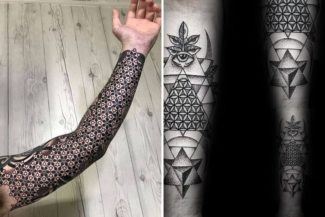 60+ Mosaic Tattoo Ideas & Inspiration Featured Lookbook Collage