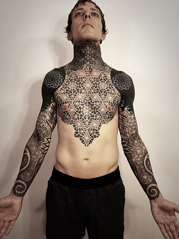 Grayscale Honeycomb Mosaic Tattoo on Forearm Mosaic Tattoo Design Tattoo Design
