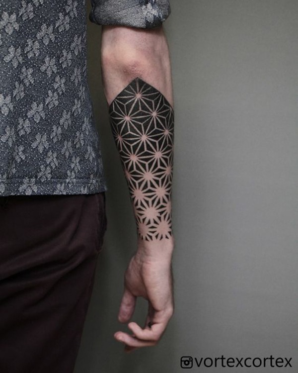 Grayscale Mosaic Shoulder and Arm Tattoo Mosaic Tattoo Design Tattoo Design