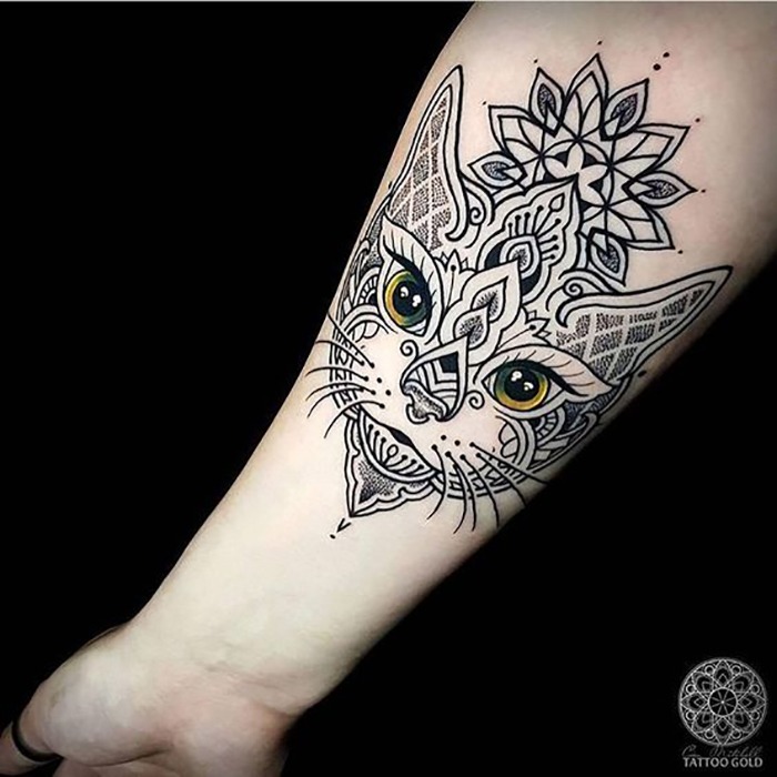 Mosaic SimbaLion Tattoowith Gemstones Tattoo Ideas Tattoo Design